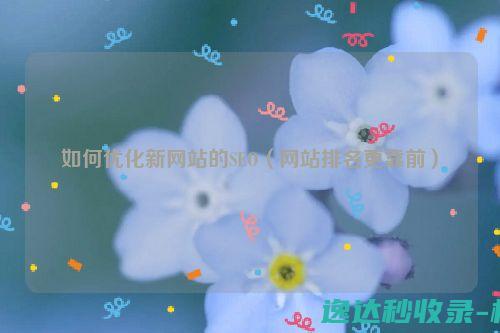 如何优化新网站的SEO（网站排名更靠前）_SEO优化